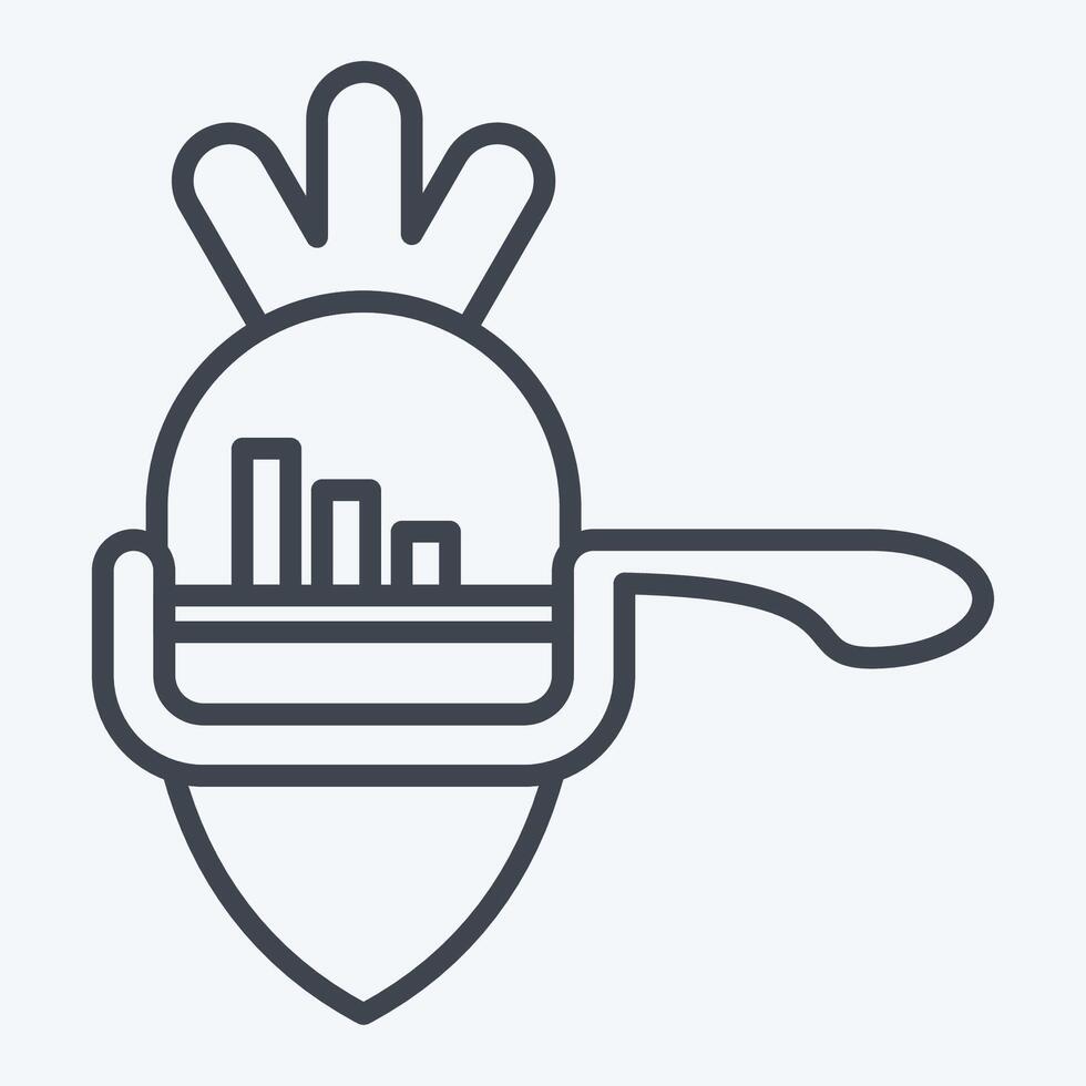 Icon Vegetable Peeler. related to Kitchen Tool symbol. line style. simple design illustration vector