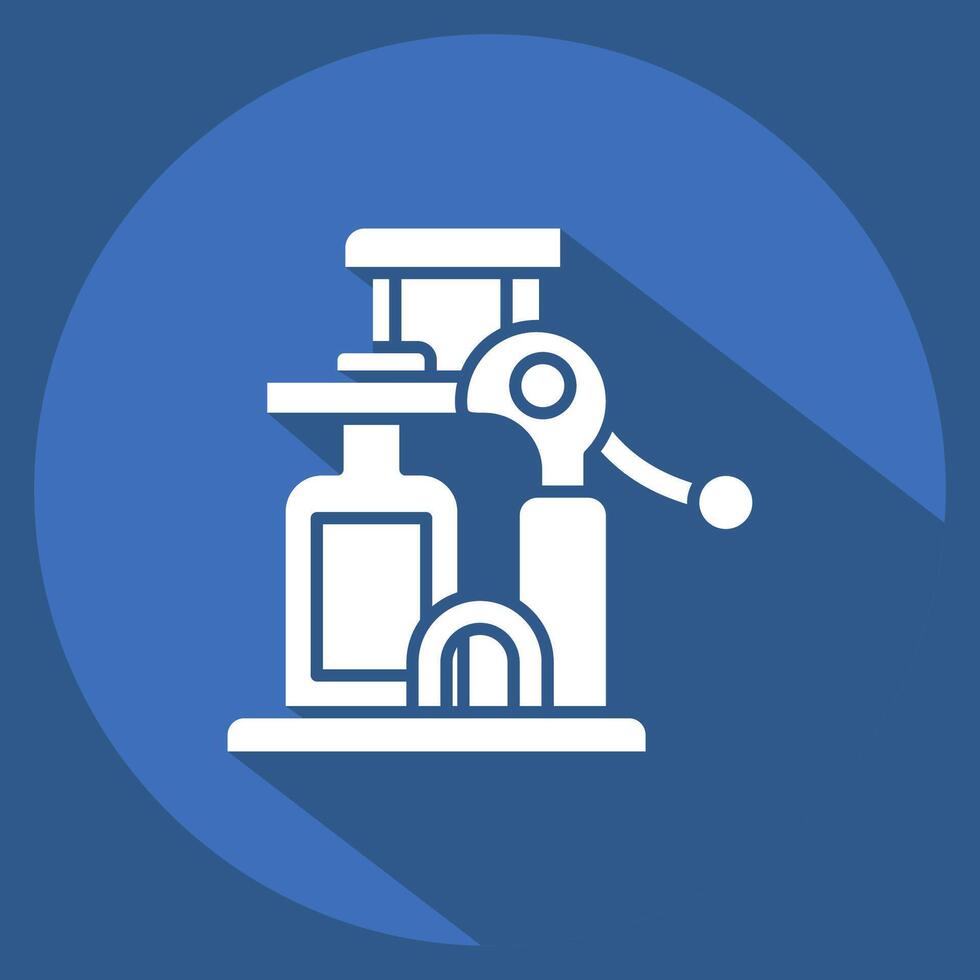 Icon Wine Opener. related to Kitchen Tool symbol. long shadow style. simple design illustration vector