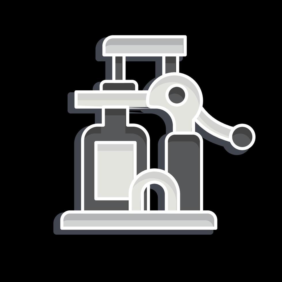 Icon Wine Opener. related to Kitchen Tool symbol. glossy style. simple design illustration vector