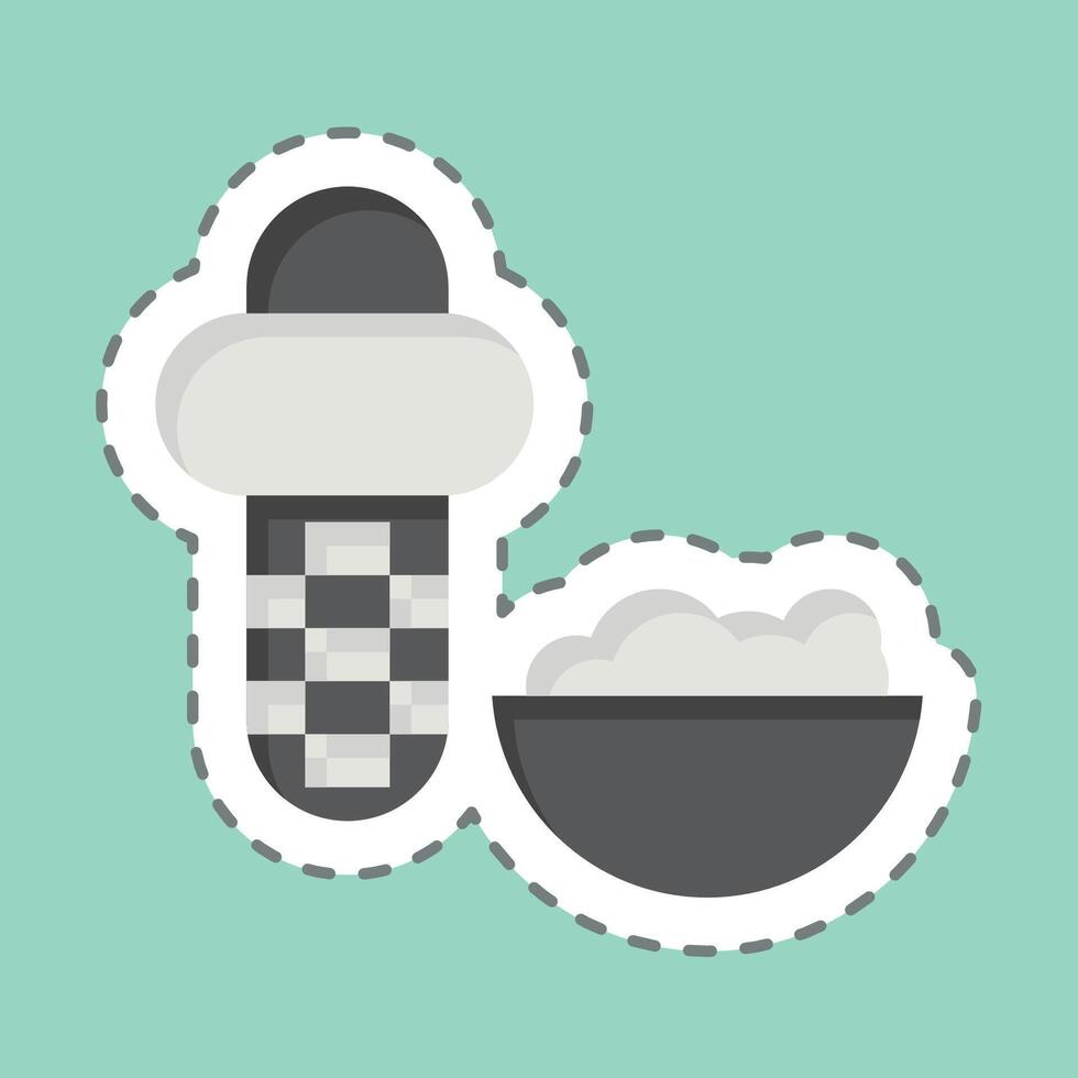 Sticker line cut Corn Kerneler. related to Kitchen Tool symbol. simple design illustration vector