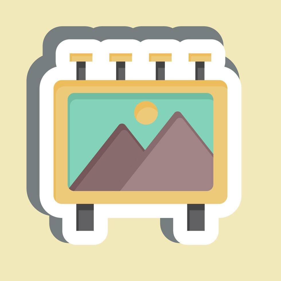 Sticker File Poster. related to Cinema symbol. simple design illustration vector