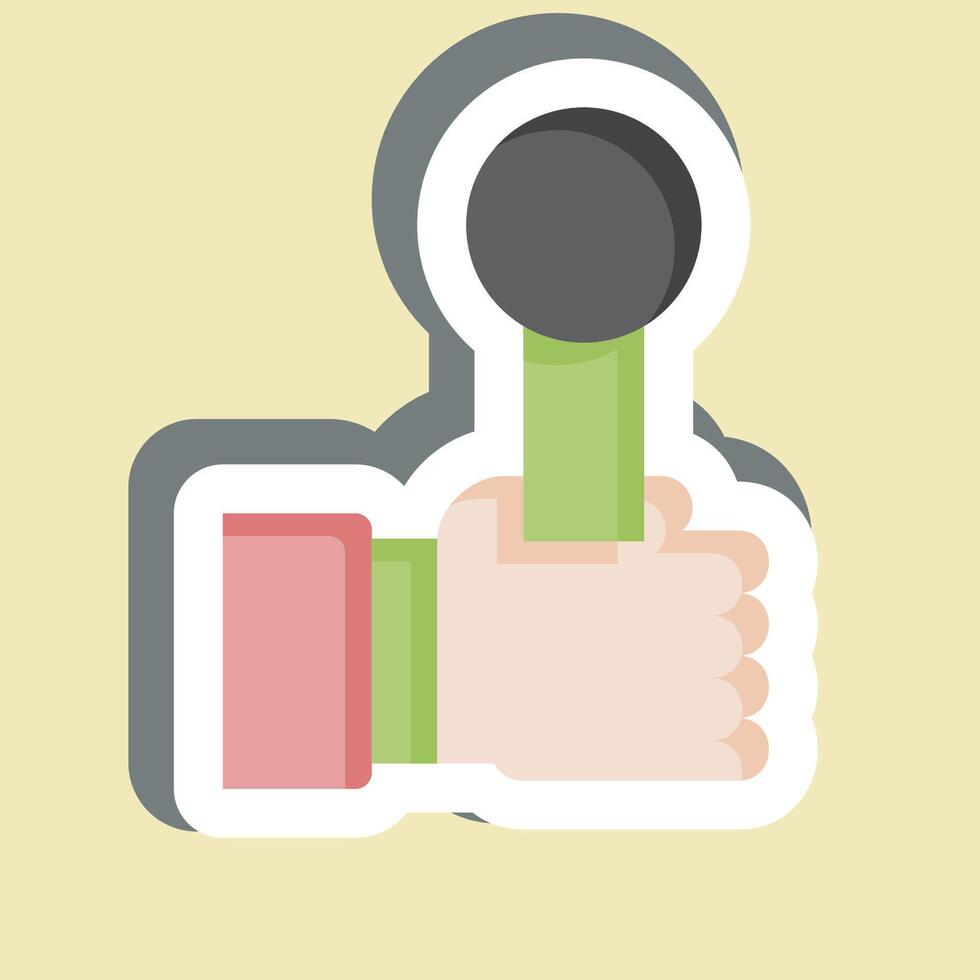 Sticker Interview. related to Cinema symbol. simple design illustration vector