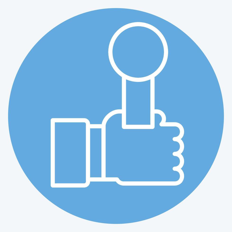 Icon Interview. related to Cinema symbol. blue eyes style. simple design illustration vector
