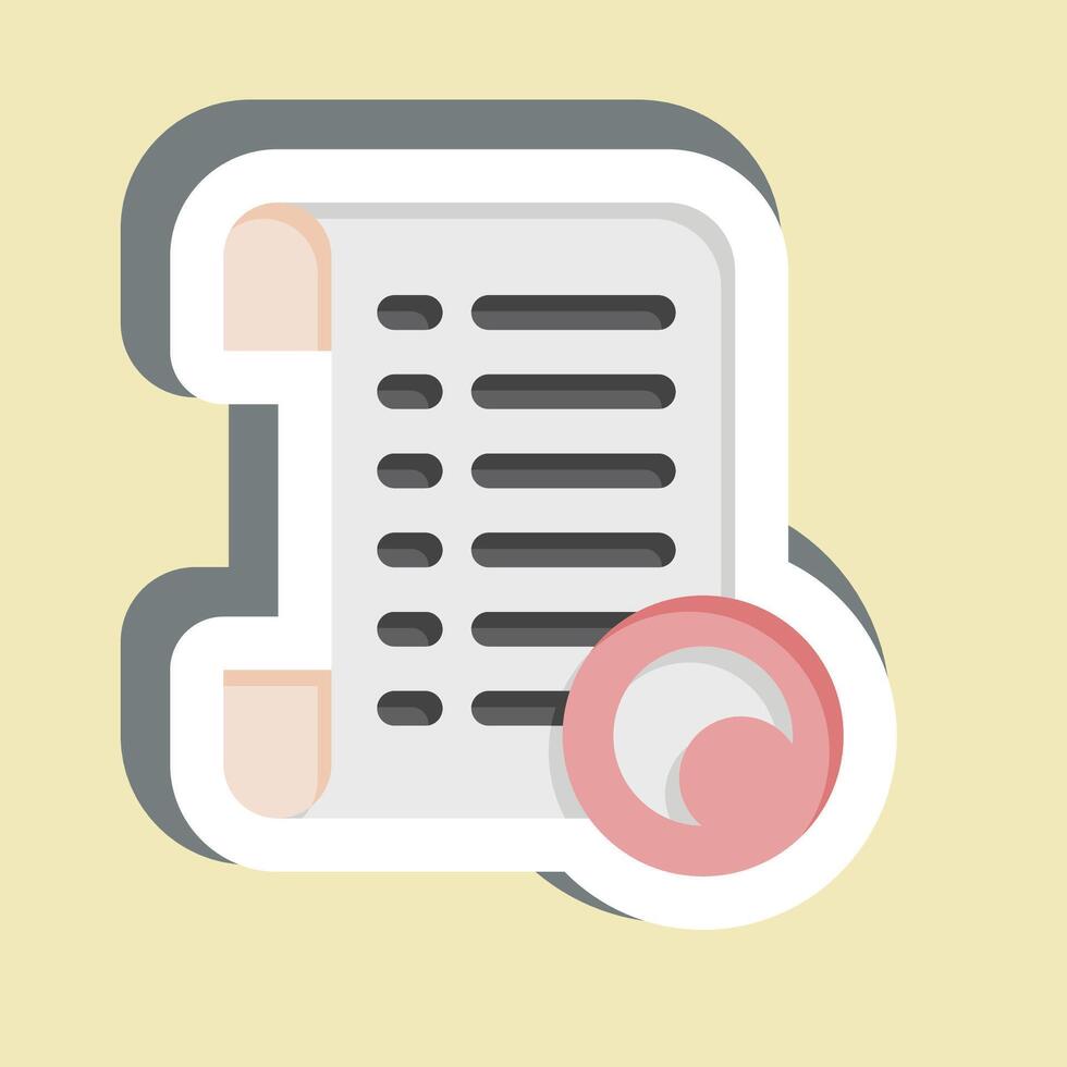 Sticker Lens. related to Cinema symbol. simple design illustration vector