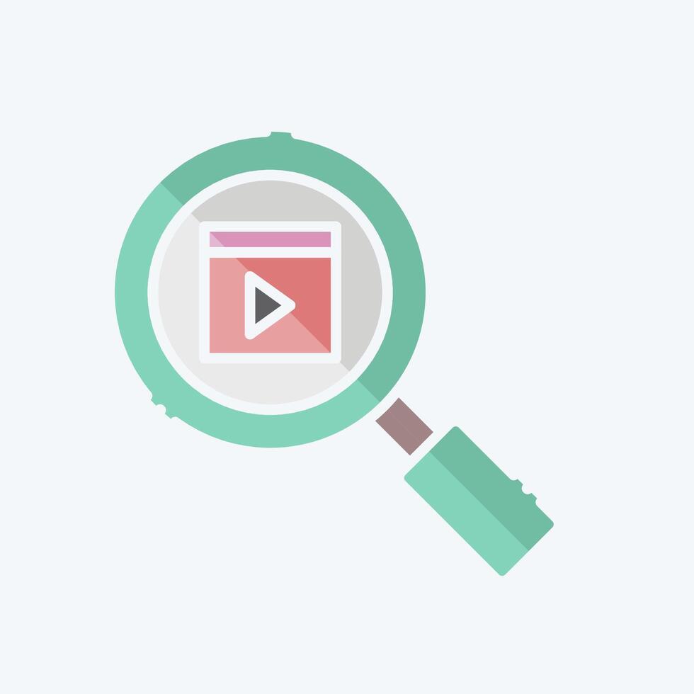 Icon Movie Search. related to Cinema symbol. doodle style. simple design illustration vector