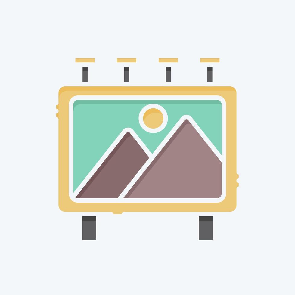 Icon File Poster. related to Cinema symbol. doodle style. simple design illustration vector