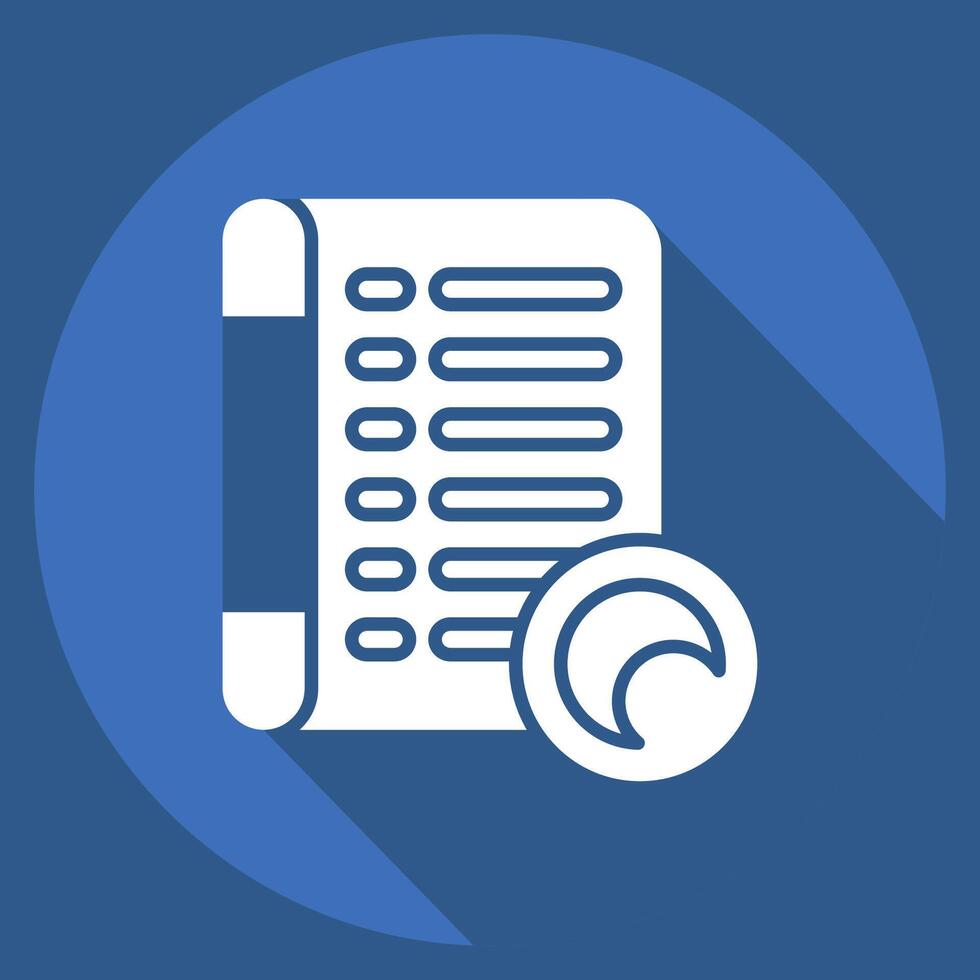 Icon Lens. related to Cinema symbol. long shadow style. simple design illustration vector