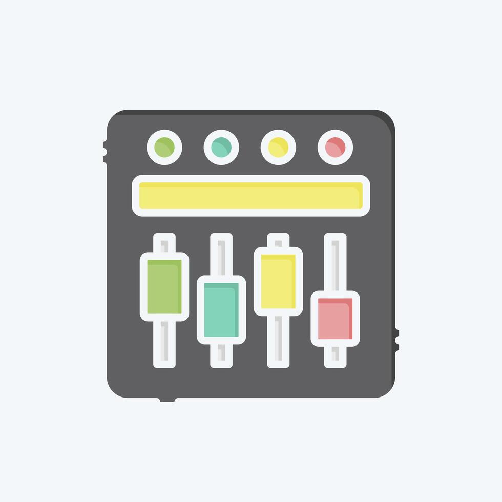 Icon Equalizer. related to Cinema symbol. doodle style. simple design illustration vector
