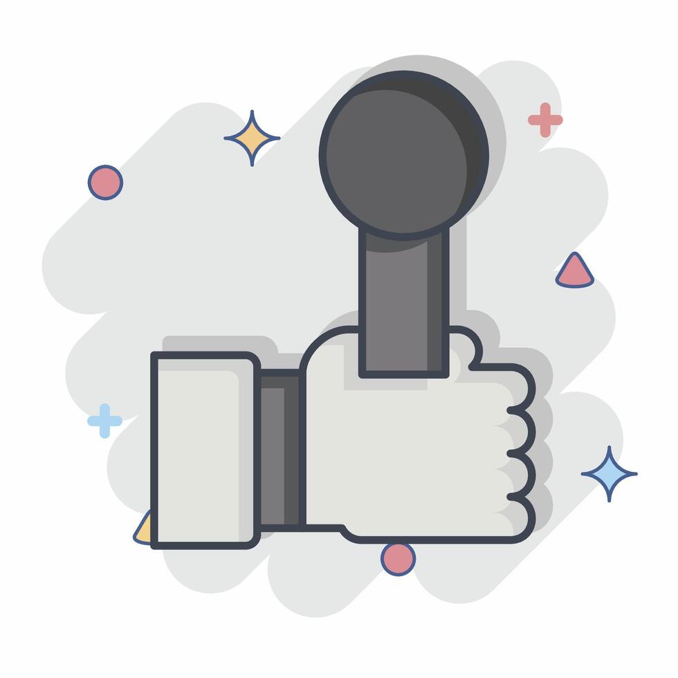 Icon Interview. related to Cinema symbol. comic style. simple design illustration vector