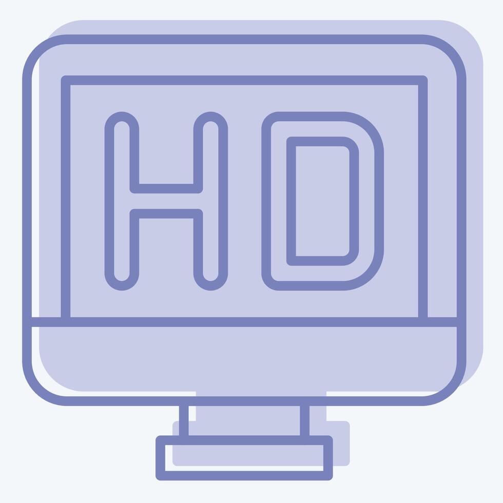 Icon HD. related to Cinema symbol. two tone style. simple design illustration vector