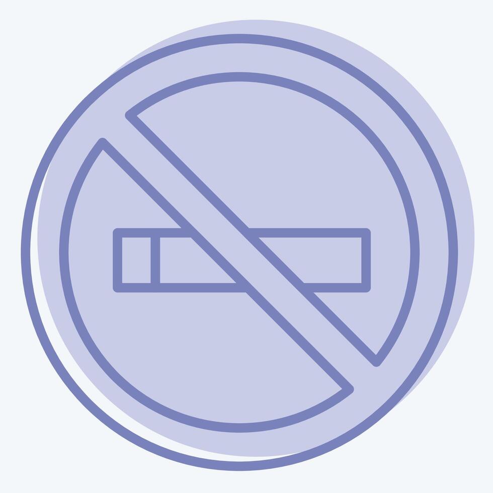 Icon No Smoking. related to Cinema symbol. two tone style. simple design illustration vector