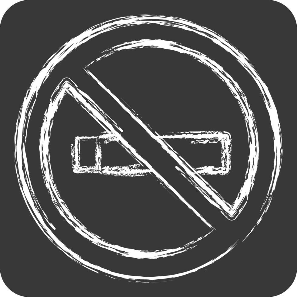 Icon No Smoking. related to Cinema symbol. chalk Style. simple design illustration vector