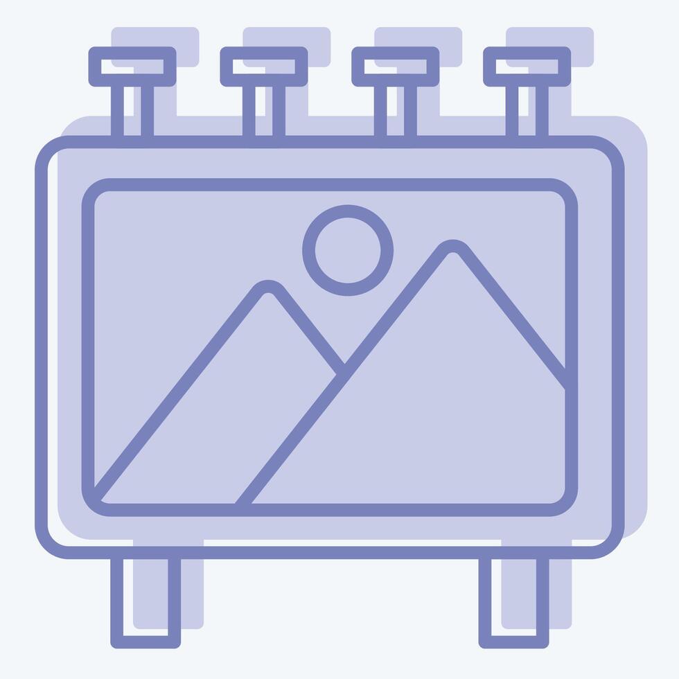 Icon File Poster. related to Cinema symbol. two tone style. simple design illustration vector