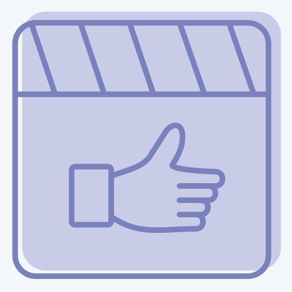 Icon Best Movie. related to Cinema symbol. two tone style. simple design illustration vector