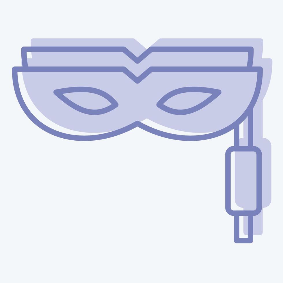 Icon Mask. related to Cinema symbol. two tone style. simple design illustration vector
