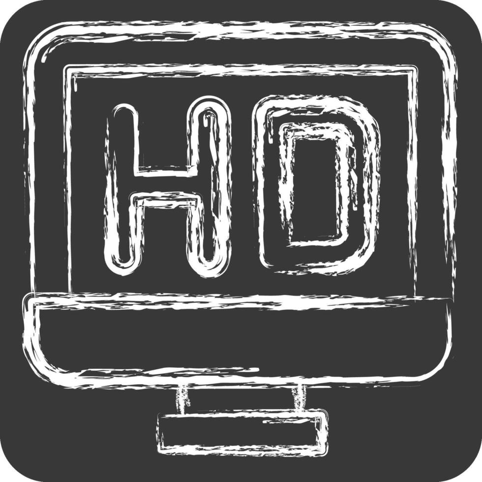 Icon HD. related to Cinema symbol. chalk Style. simple design illustration vector