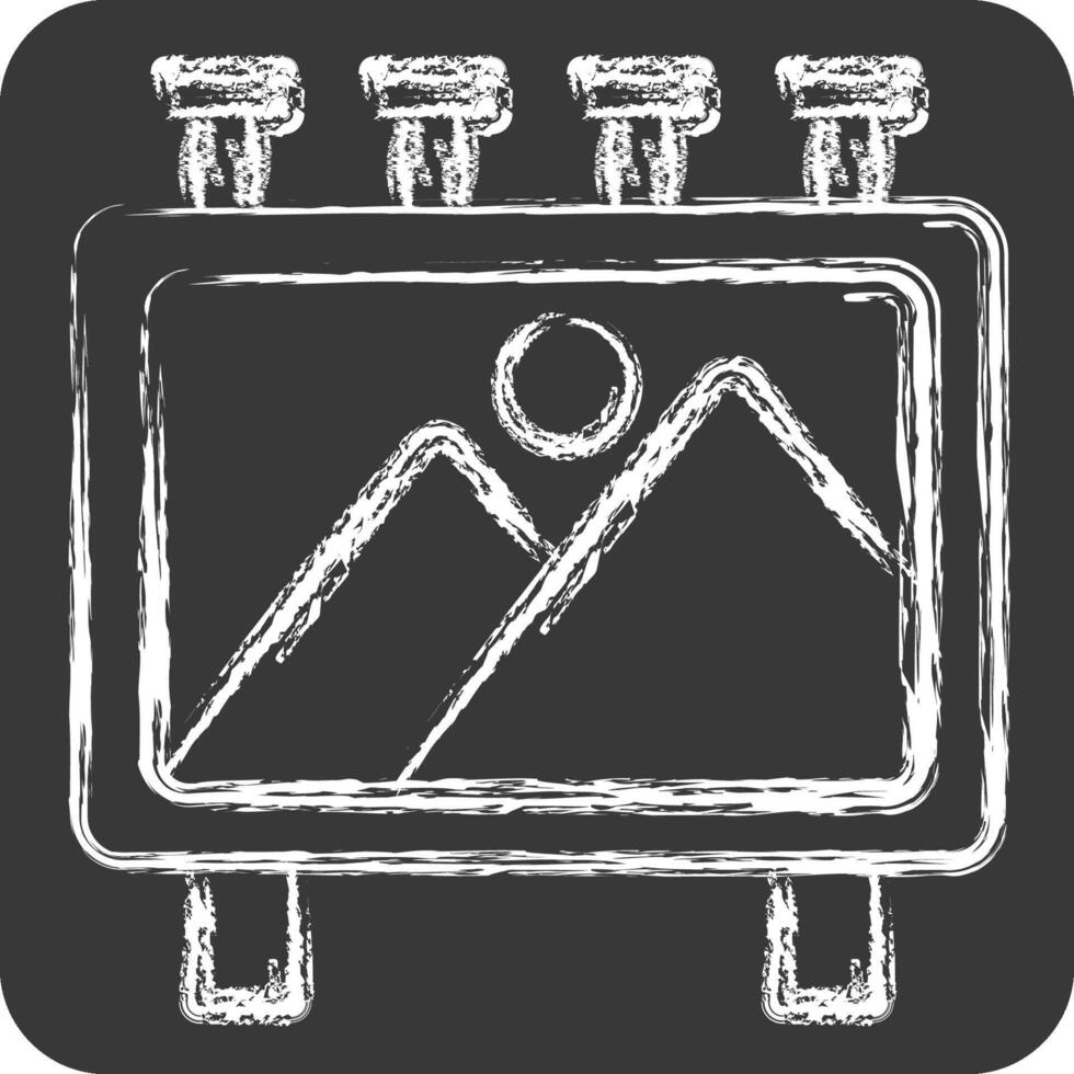 Icon File Poster. related to Cinema symbol. chalk Style. simple design illustration vector