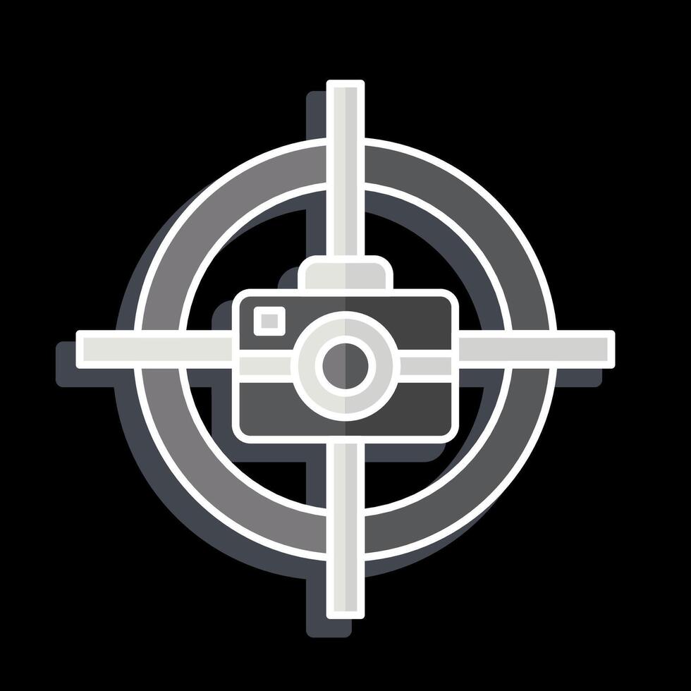 Icon Focus Camera. related to Cinema symbol. glossy style. simple design illustration vector