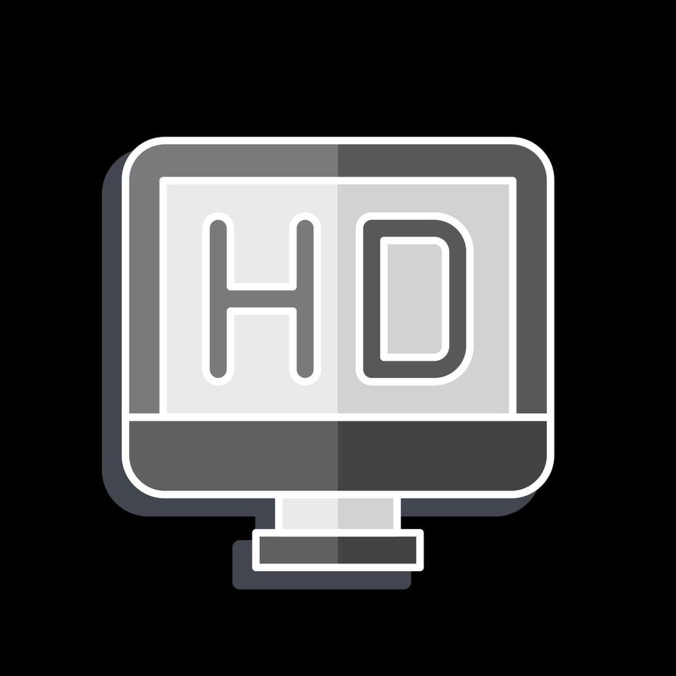 Icon HD. related to Cinema symbol. glossy style. simple design illustration vector