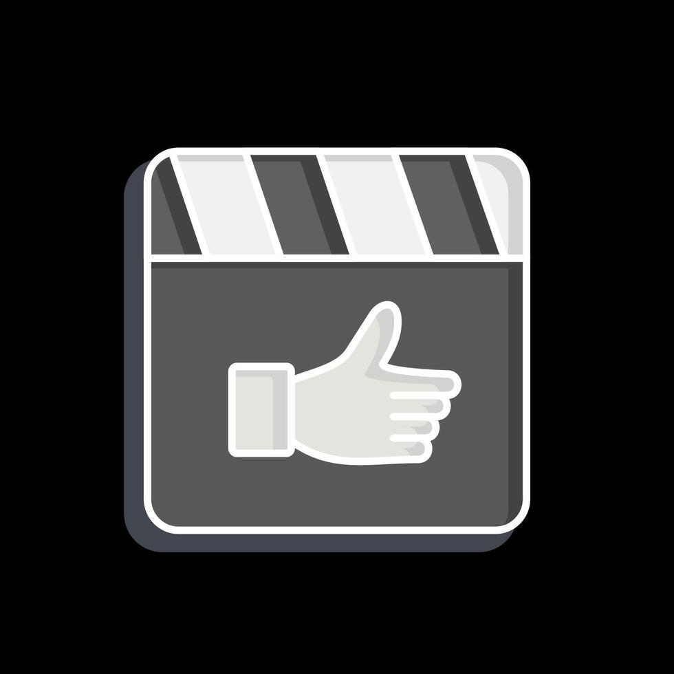 Icon Best Movie. related to Cinema symbol. glossy style. simple design illustration vector