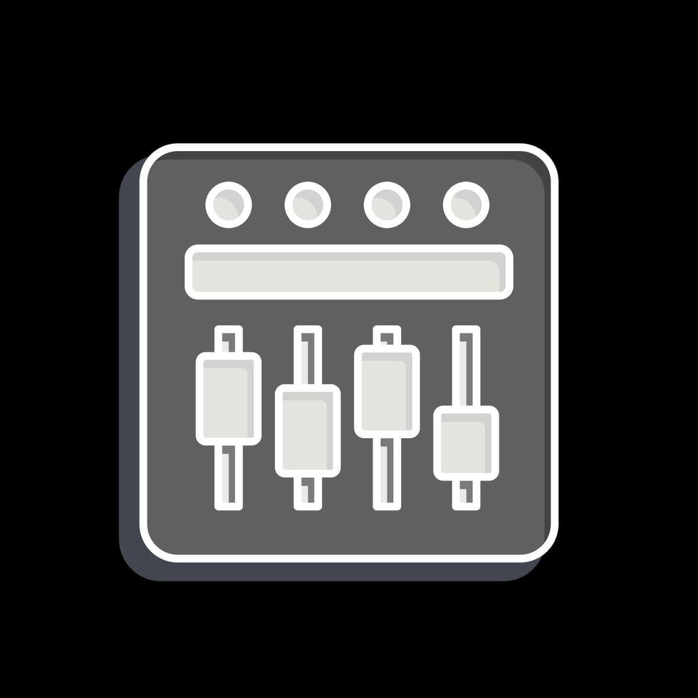 Icon Equalizer. related to Cinema symbol. glossy style. simple design illustration vector