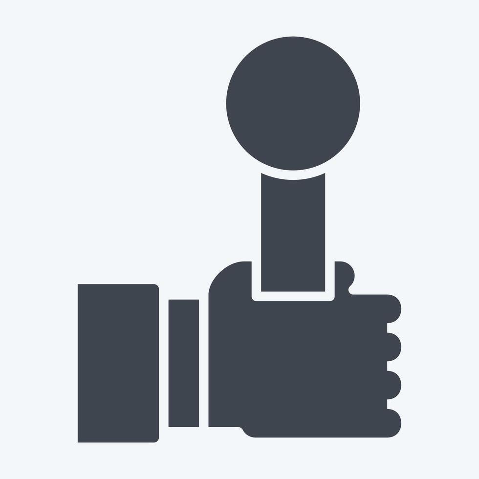 Icon Interview. related to Cinema symbol. glyph style. simple design illustration vector