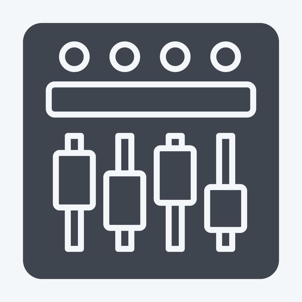 Icon Equalizer. related to Cinema symbol. glyph style. simple design illustration vector