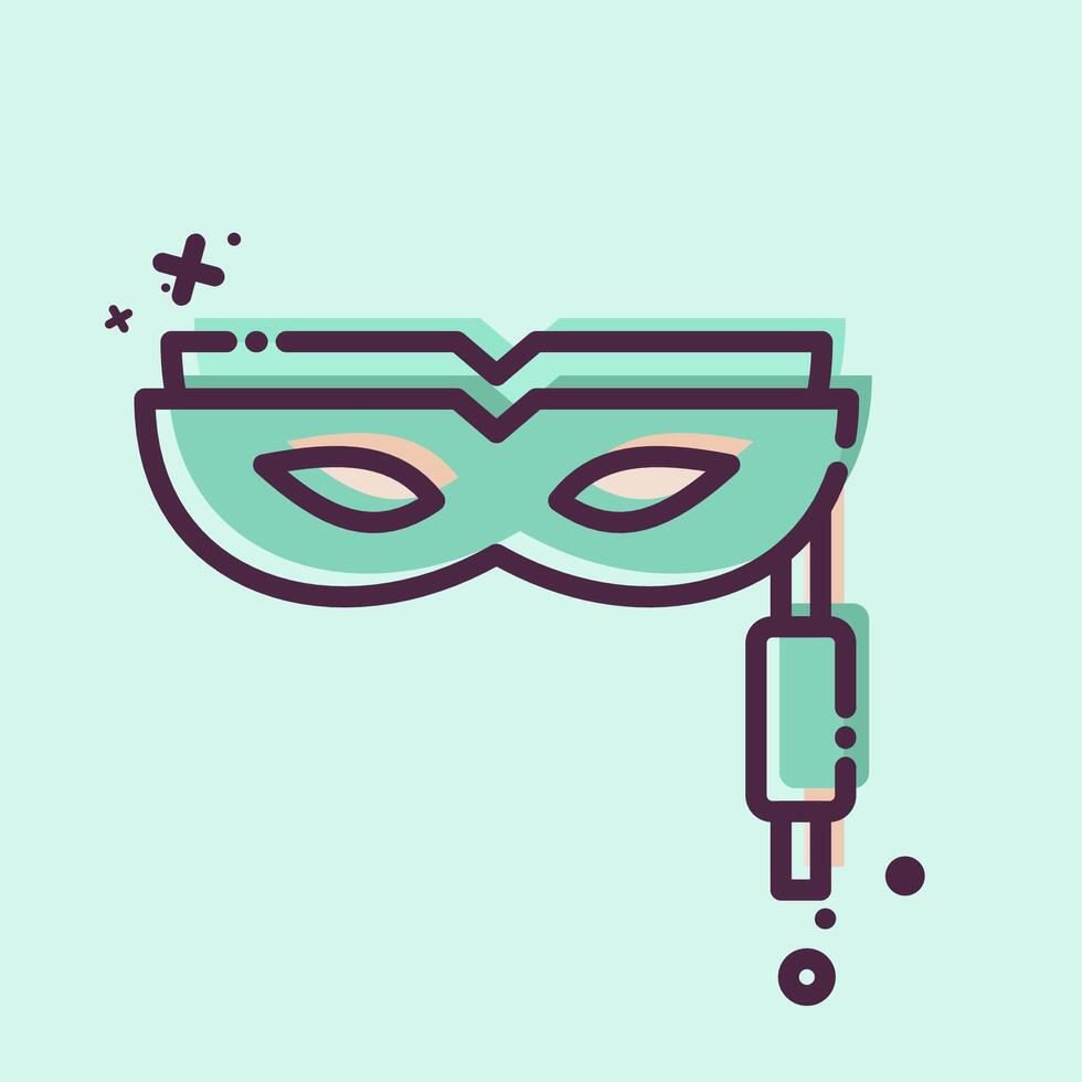 Icon Mask. related to Cinema symbol. MBE style. simple design illustration vector