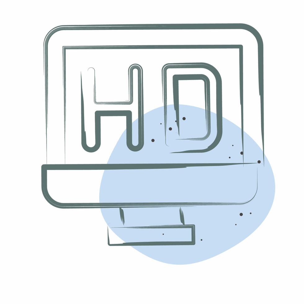 Icon HD. related to Cinema symbol. Color Spot Style. simple design illustration vector