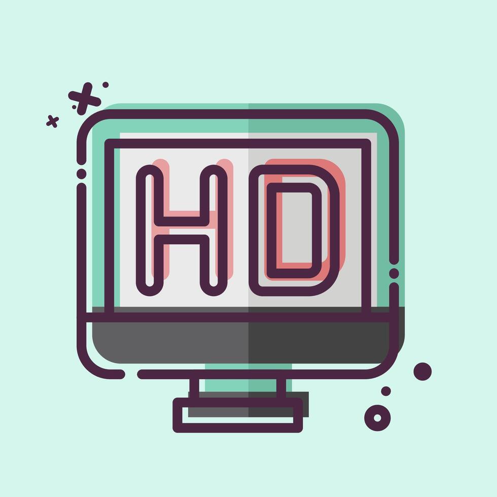 Icon HD. related to Cinema symbol. MBE style. simple design illustration vector