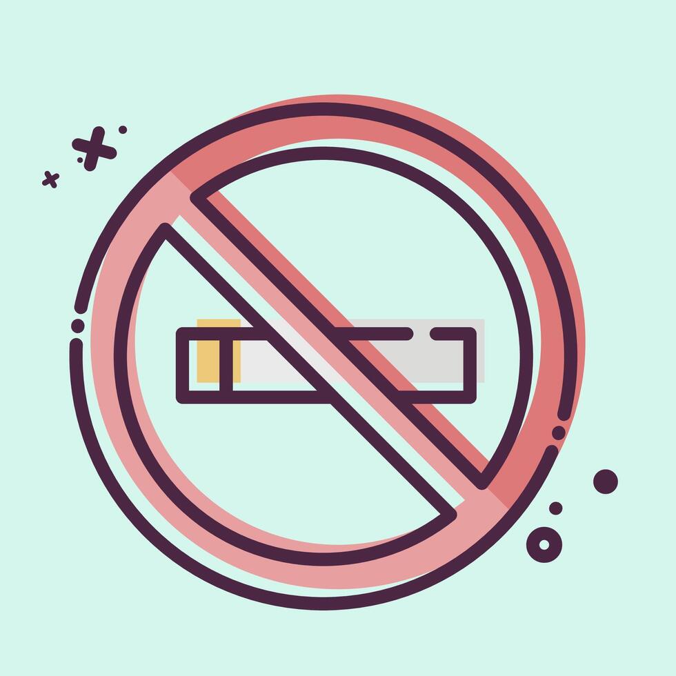 Icon No Smoking. related to Cinema symbol. MBE style. simple design illustration vector