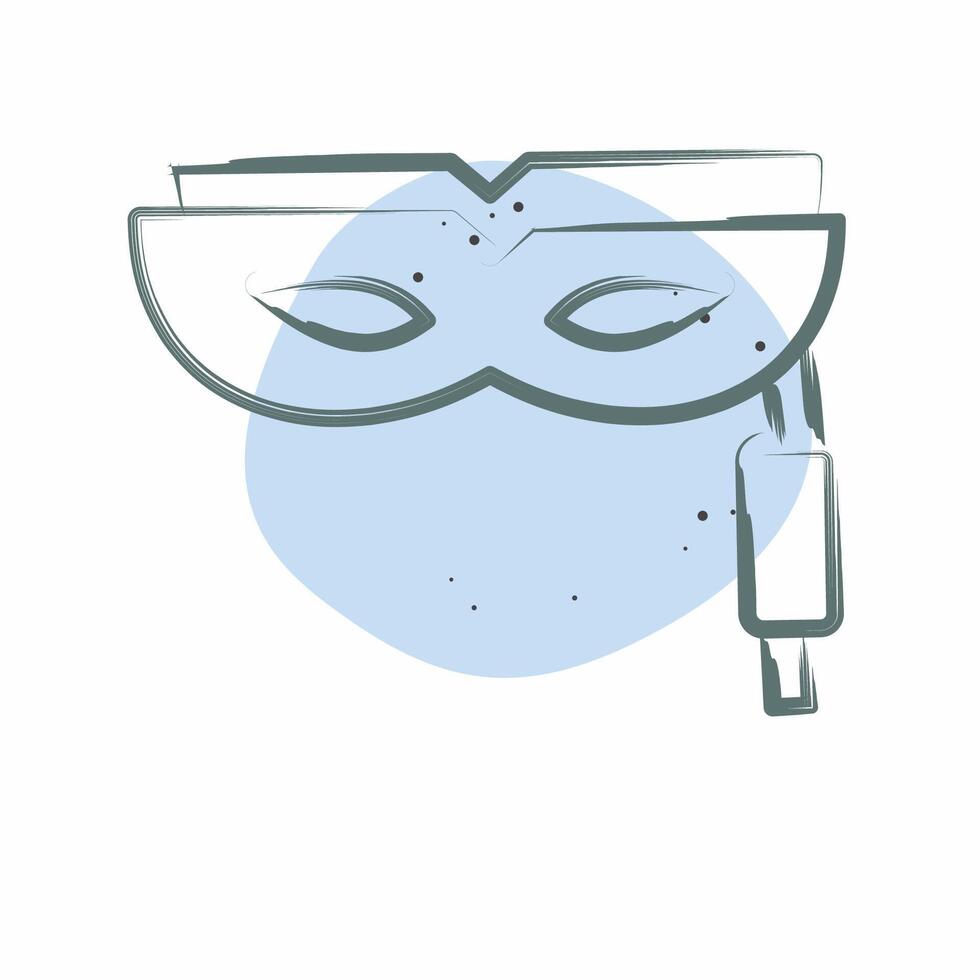 Icon Mask. related to Cinema symbol. Color Spot Style. simple design illustration vector