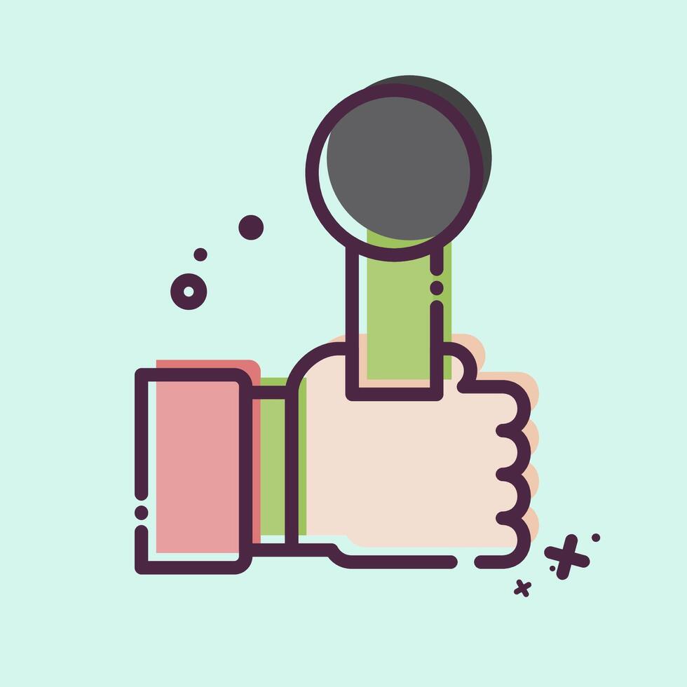 Icon Interview. related to Cinema symbol. MBE style. simple design illustration vector