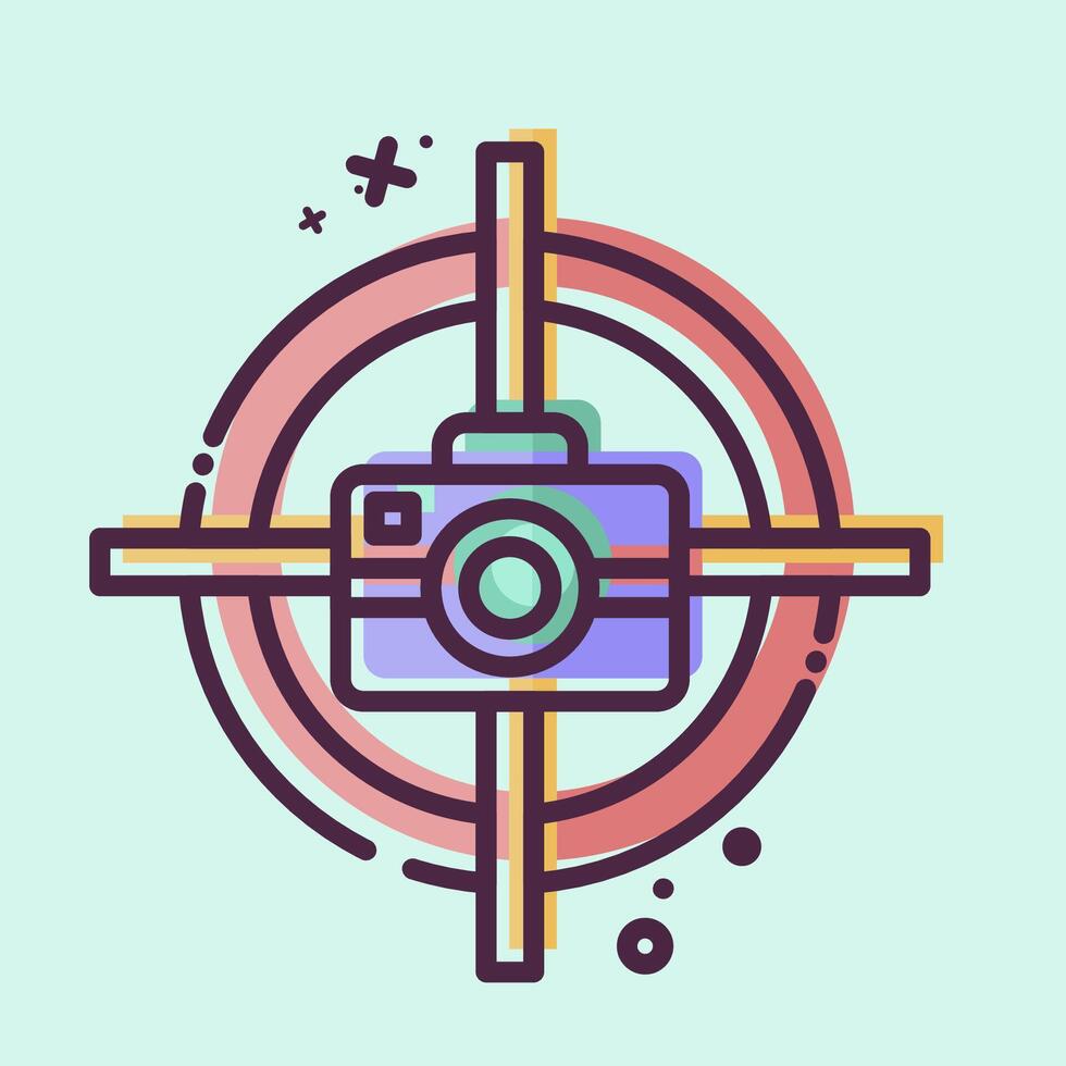 Icon Focus Camera. related to Cinema symbol. MBE style. simple design illustration vector