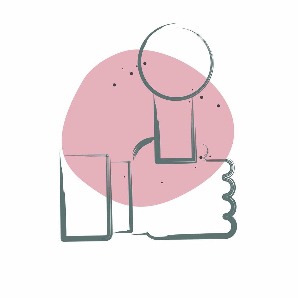Icon Interview. related to Cinema symbol. Color Spot Style. simple design illustration vector