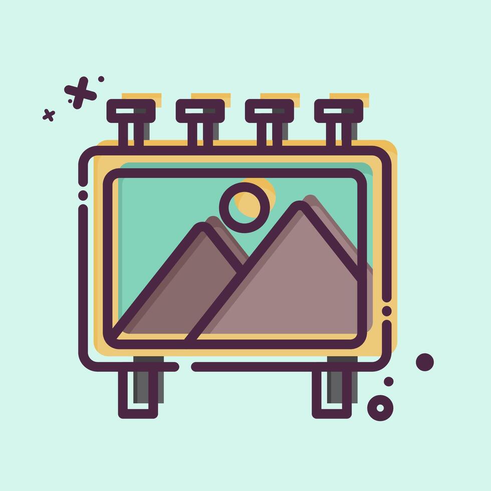 Icon File Poster. related to Cinema symbol. MBE style. simple design illustration vector