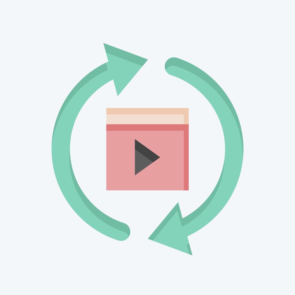 Icon Movie Procces. related to Cinema symbol. flat style. simple design illustration vector
