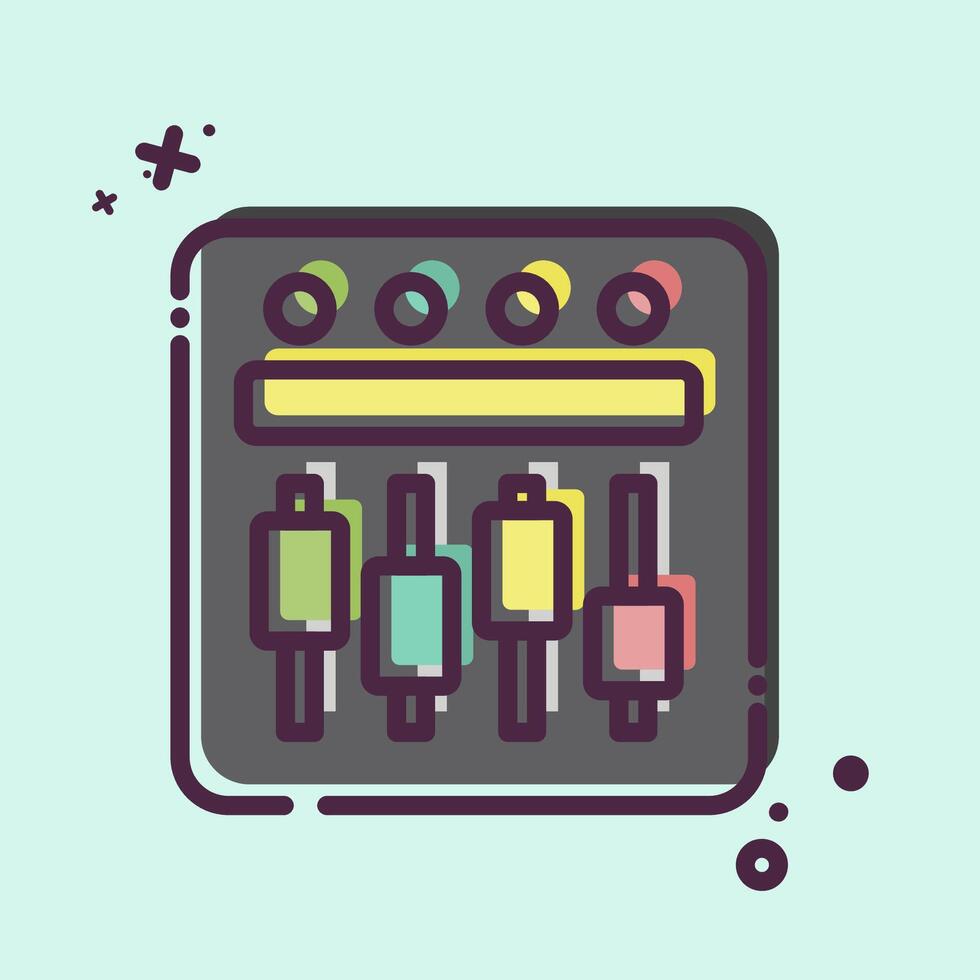 Icon Equalizer. related to Cinema symbol. MBE style. simple design illustration vector