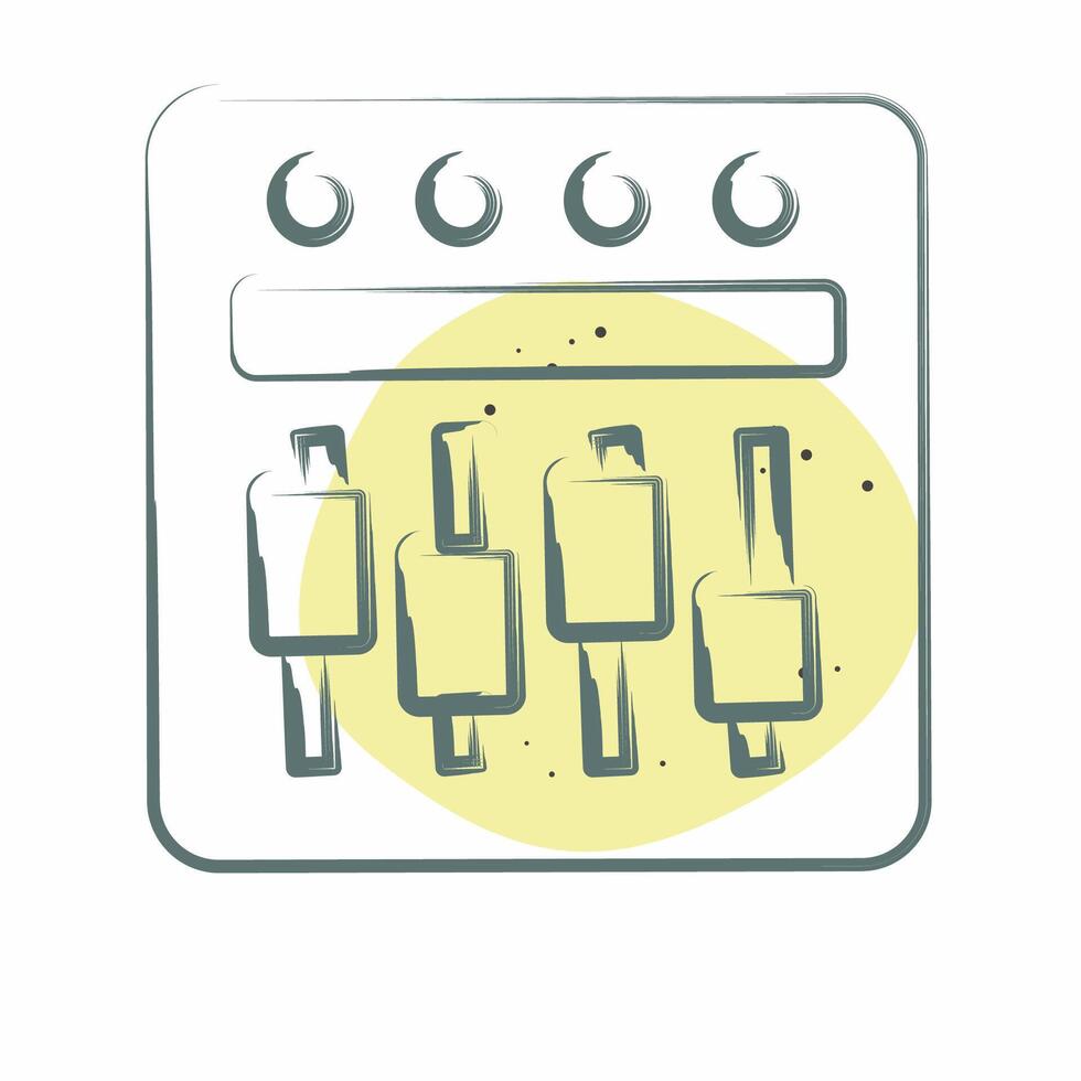Icon Equalizer. related to Cinema symbol. Color Spot Style. simple design illustration vector
