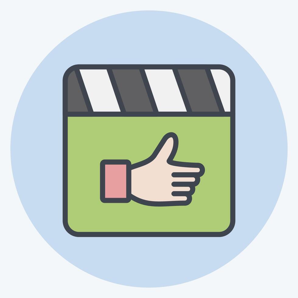 Icon Best Movie. related to Cinema symbol. color mate style. simple design illustration vector