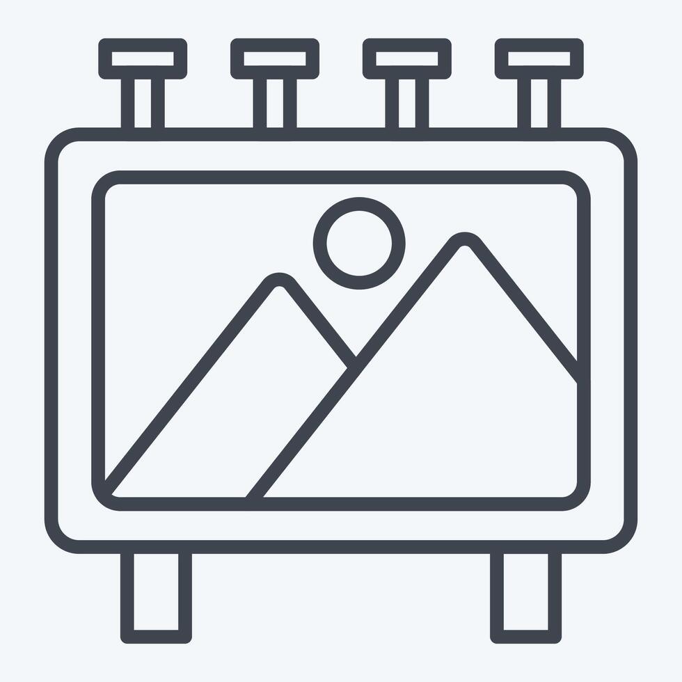 Icon File Poster. related to Cinema symbol. line style. simple design illustration vector