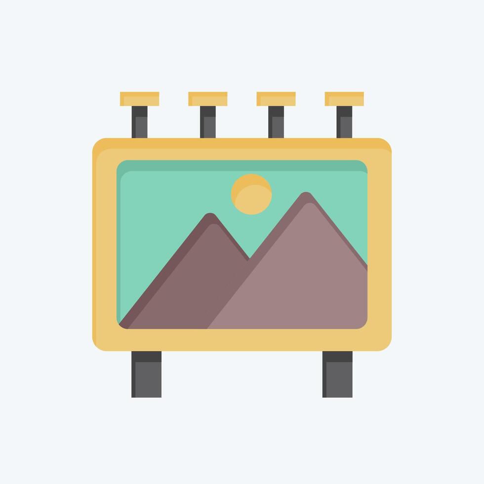 Icon File Poster. related to Cinema symbol. flat style. simple design illustration vector
