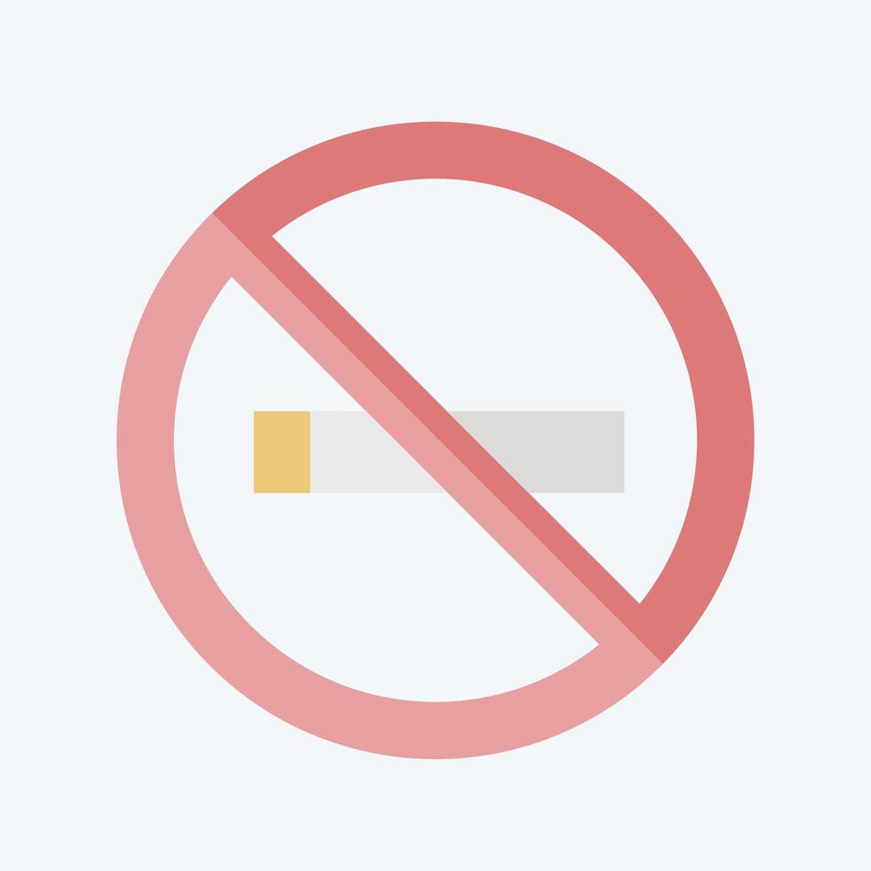 Icon No Smoking. related to Cinema symbol. flat style. simple design illustration vector