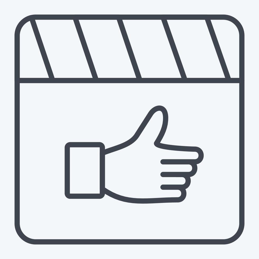 Icon Best Movie. related to Cinema symbol. line style. simple design illustration vector