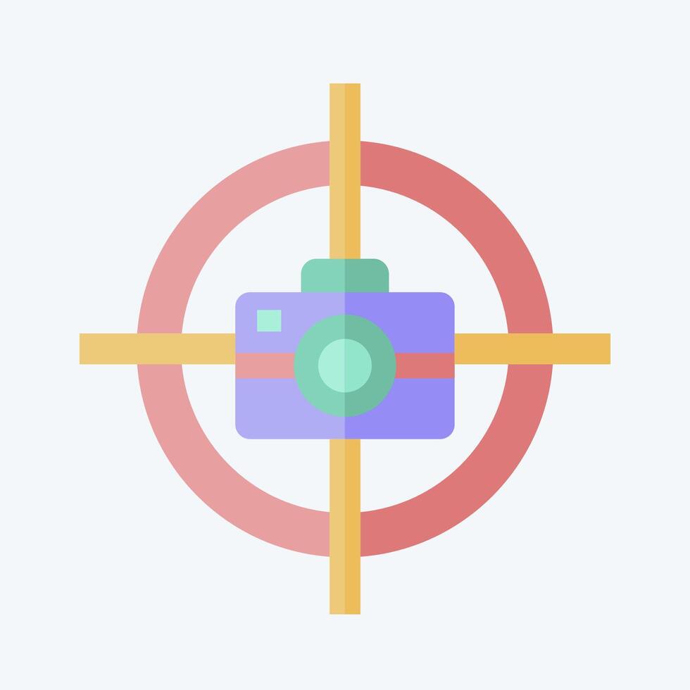 Icon Focus Camera. related to Cinema symbol. flat style. simple design illustration vector