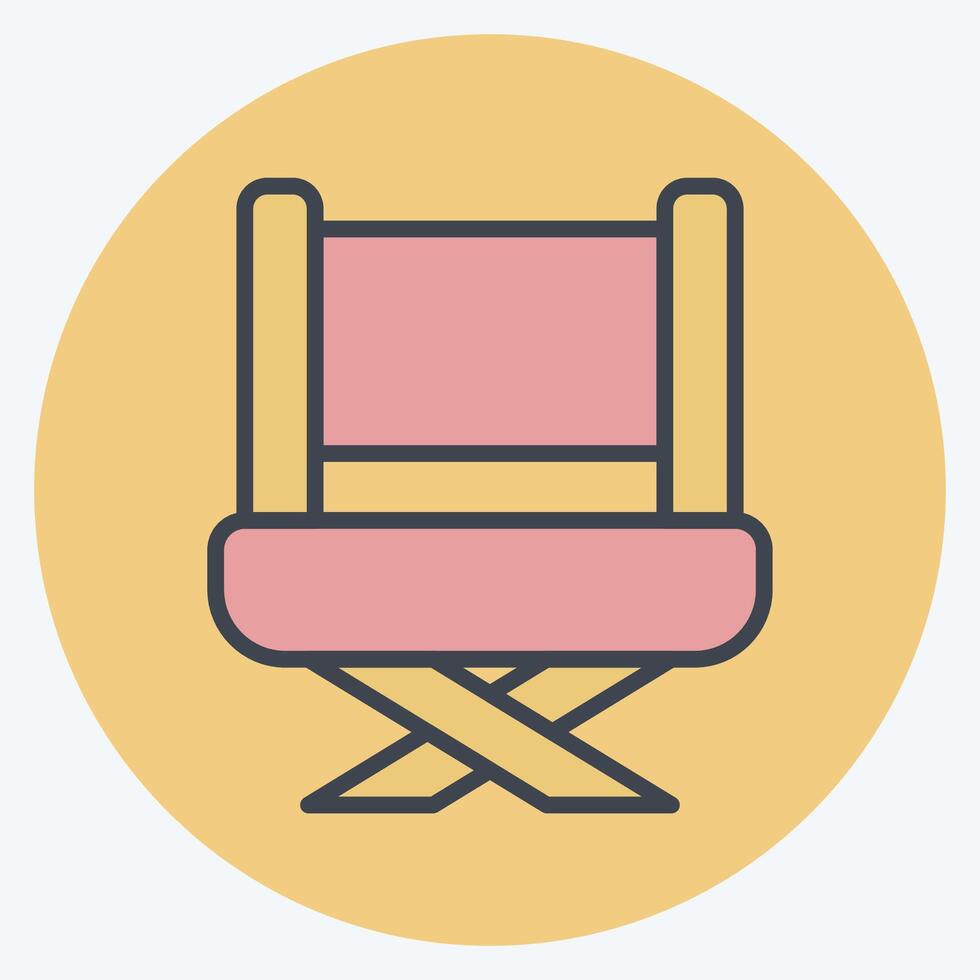 Icon Director. related to Cinema symbol. color mate style. simple design illustration vector