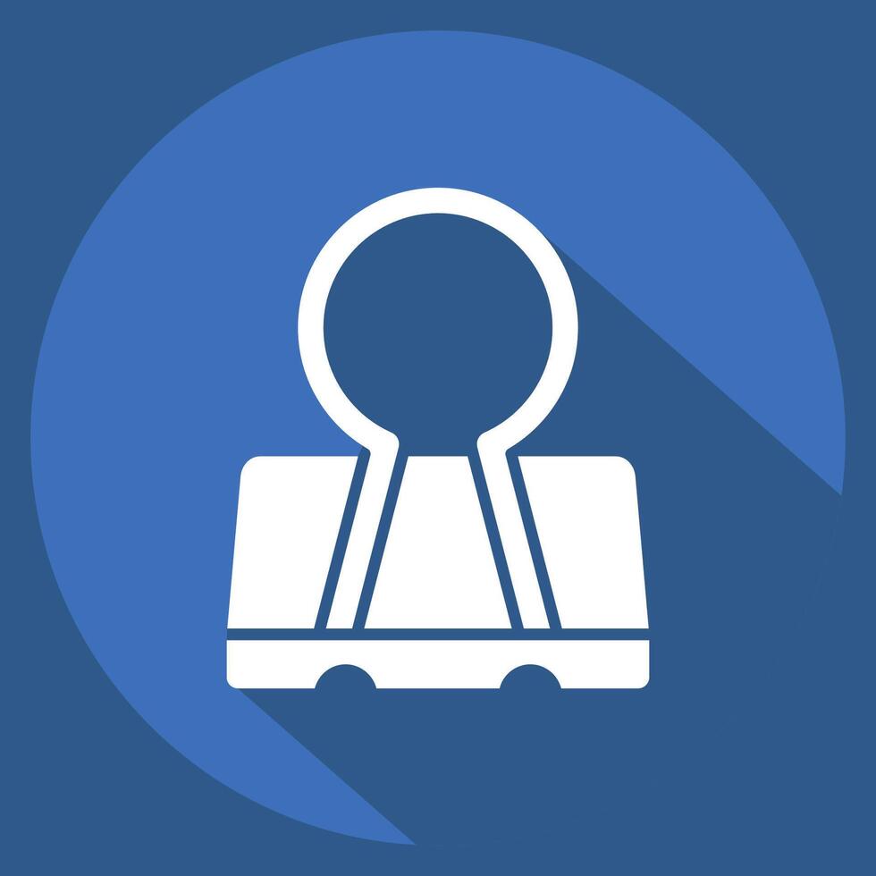 Icon Binder. related to Office symbol. long shadow style. simple design illustration vector
