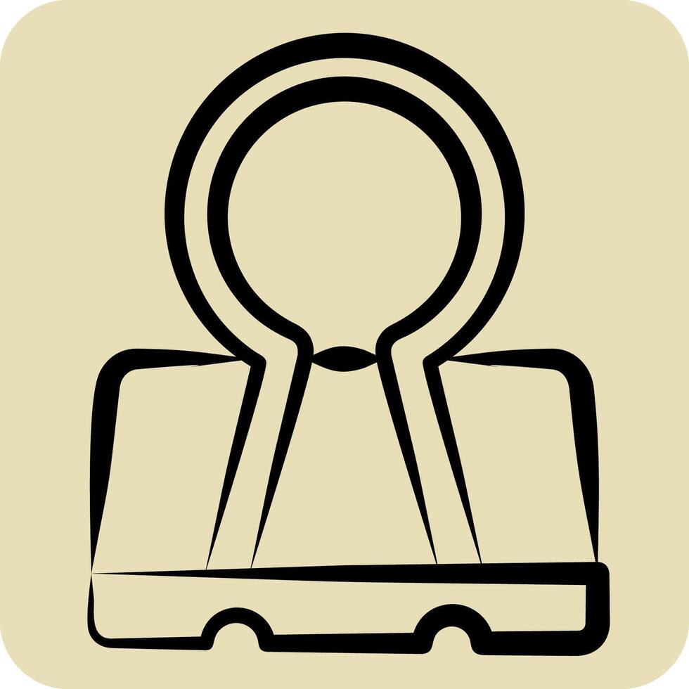 Icon Binder. related to Office symbol. hand drawn style. simple design illustration vector
