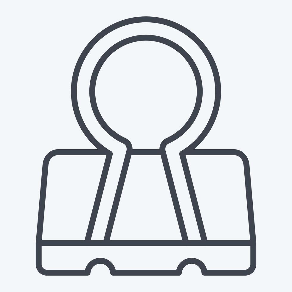Icon Binder. related to Office symbol. line style. simple design illustration vector