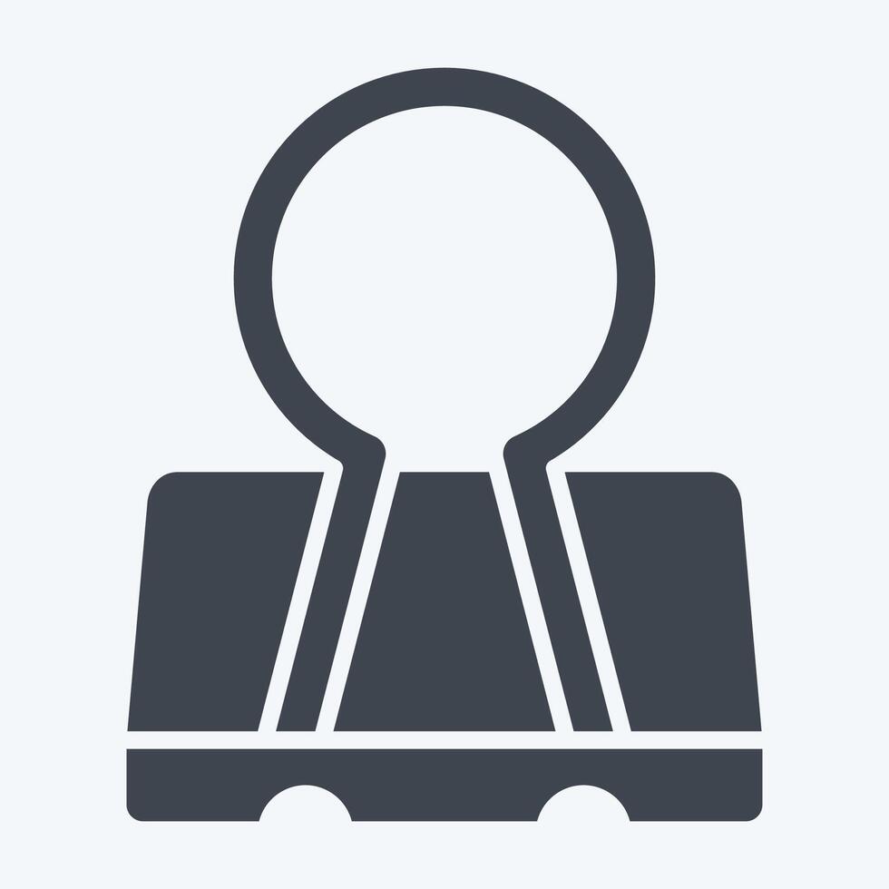 Icon Binder. related to Office symbol. glyph style. simple design illustration vector